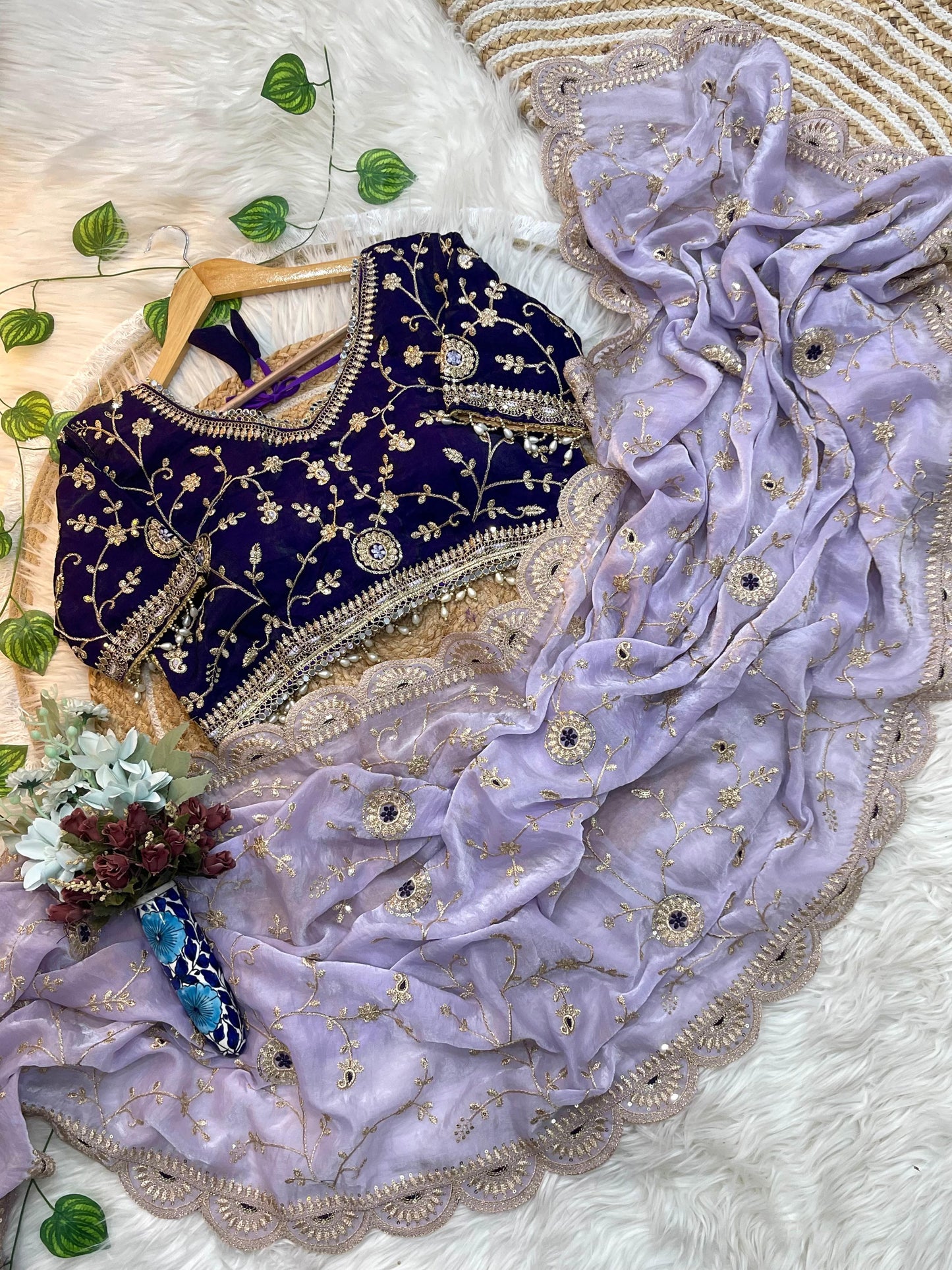 BEAUTIFUL PARTY WEAR TRADITIONAL SOFT FENDY SILK SAREE
