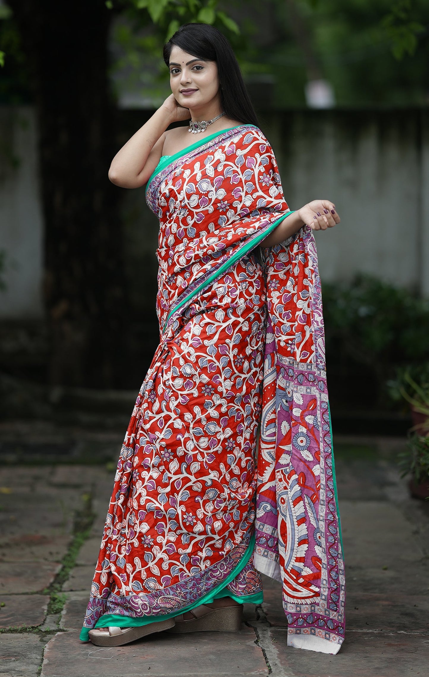 PURE SOFT MUL COTTON SARI WITH BLOUSE PIECE