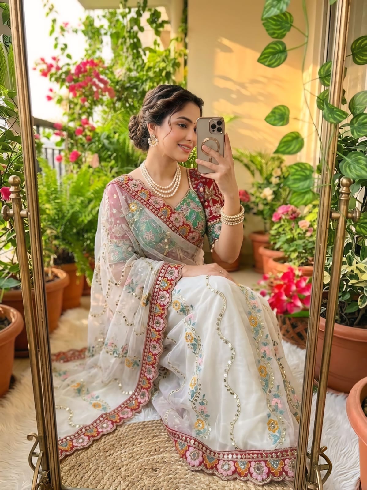TRENDDING RANGOLI SILK SEQUENCE EMBROIDERY WORKED SAREE