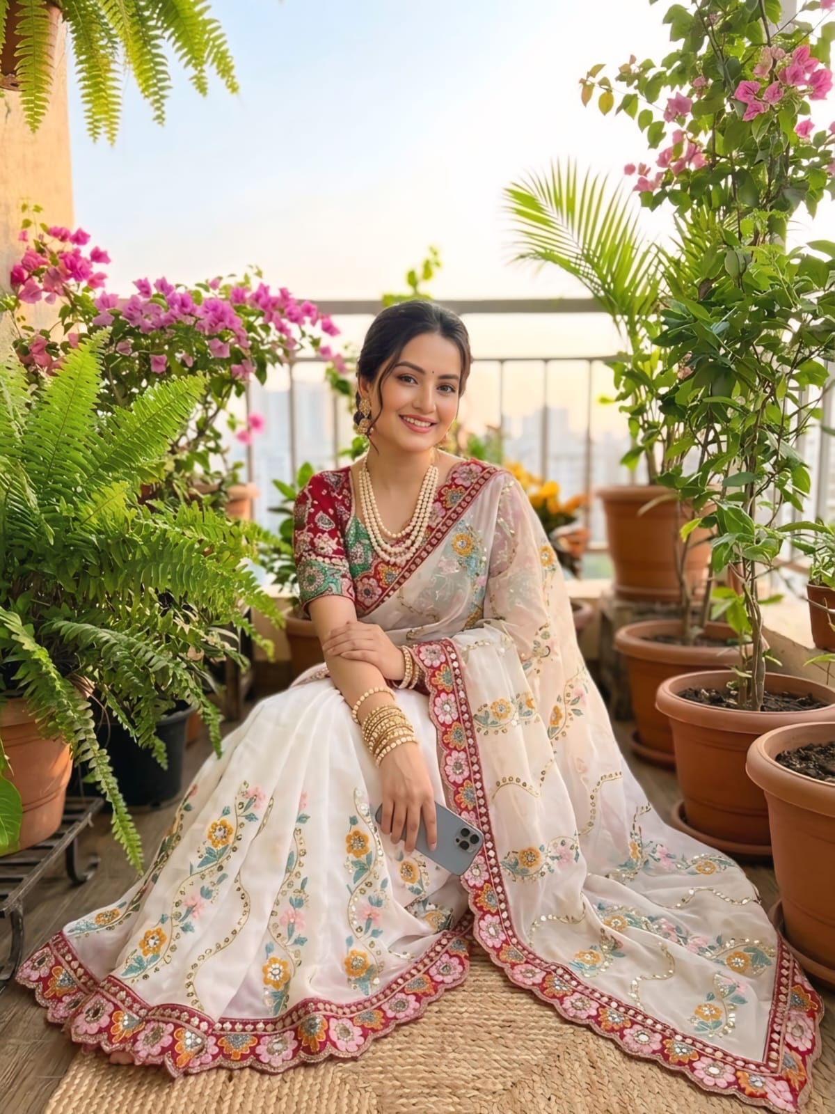 TRENDDING RANGOLI SILK SEQUENCE EMBROIDERY WORKED SAREE